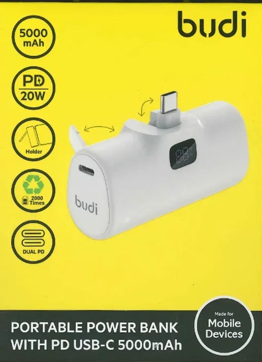 پاوربانک بودی مدل PB082T ظرفیت ۵۰۰۰ میلیآمپر-6